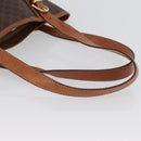 CELINE Macadam Canvas Tote Bag PVC Leather Brown Gold Auth bs33451-8