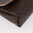 CELINE Macadam Canvas Schoudertas PVC Leer Bruin Goud Auth bs33452-9