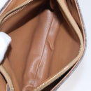 CELINE Macadam Canvas Schoudertas PVC Leer Bruin Goud Auth bs33452-24