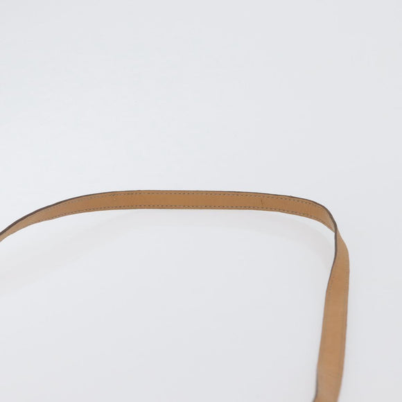 CELINE Macadam Canvas Schoudertas PVC Leer Bruin Goud Auth bs33452