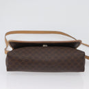 CELINE Macadam Canvas Schoudertas PVC Leer Bruin Goud Auth bs33452-5