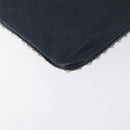 Jimmy Choo Pouch Leder Schwarz Silber Auth bs33457-10