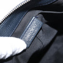 Jimmy Choo Pouch Leder Schwarz Silber Auth bs33457-14