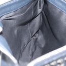 Jimmy Choo Pouch Leder Schwarz Silber Auth bs33457-16