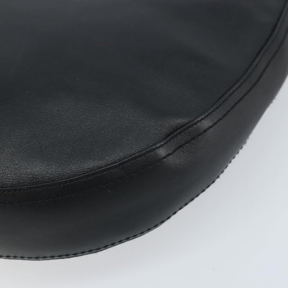 Salvatore Ferragamo Shoulder Bag Leather Black Silver Auth bs33458