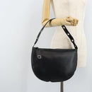 Salvatore Ferragamo Shoulder Bag Leather Black Silver Auth bs33458-21