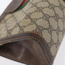 GUCCI GG Supreme Web Sherry Line Bag PVC Beige 41 011 2125 28 Auth bs33459-15