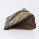GUCCI GG Supreme Web Sherry Line Bag PVC Beige 41 011 2125 28 Auth bs33459-4