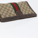 GUCCI GG Supreme Web Sherry Line Bag PVC Beige 41 011 2125 28 Auth bs33459-5