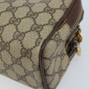 GUCCI GG Supreme Clutch Bag PVC Leather Beige Gold 014 58 6086 Auth bs33460-15