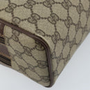 GUCCI GG Supreme Clutch Bag PVC Leather Beige Gold 014 58 6086 Auth bs33460-16