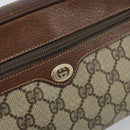 GUCCI GG Supreme Clutch Bag PVC Leather Beige Gold 014 58 6086 Auth bs33460-17