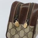 GUCCI GG Supreme Clutch Bag PVC Leather Beige Gold 014 58 6086 Auth bs33460-8