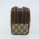 GUCCI GG Supreme Clutch Bag PVC Leather Beige Gold 014 58 6086 Auth bs33460-3