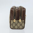 GUCCI GG Supreme Clutch Bag PVC Leather Beige Gold 014 58 6086 Auth bs33460-4