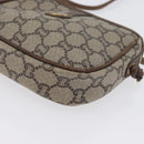 GUCCI GG Plus Supreme Shoulder Bag PVC Beige Gold Auth bs33461-15