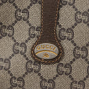 GUCCI GG Plus Supreme Shoulder Bag PVC Beige Gold Auth bs33461-18