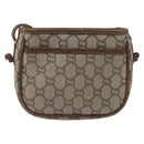 GUCCI GG Plus Supreme Shoulder Bag PVC Beige Gold Auth bs33461-2