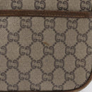 GUCCI GG Plus Supreme Shoulder Bag PVC Beige Gold Auth bs33461-3