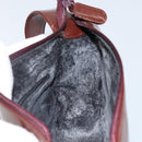 GUCCI Shoulder Bag Patent leather Brown Silver Auth bs33463-17