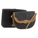 Christian Dior Honeycomb Canvas Bag Leather PVC 2 Set Black Auth bs33467-1