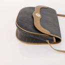 Christian Dior Honeycomb Canvas Bag Leather PVC 2 Set Black Auth bs33467-11