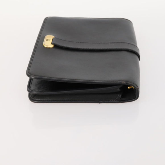 Christian Dior Honeycomb Canvas Bag Leather PVC 2 Set Black Auth bs33467