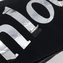 Chloe Shoulder Bag Canvas Black Silver Auth bs33468-14
