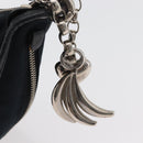 Chloe Shoulder Bag Canvas Black Silver Auth bs33468-16