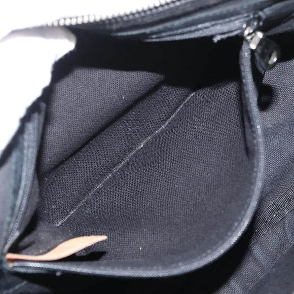 Chloe Shoulder Bag Canvas Black Silver Auth bs33468