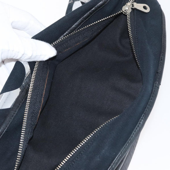 Chloe Shoulder Bag Canvas Black Silver Auth bs33468