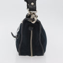 Chloe Shoulder Bag Canvas Black Silver Auth bs33468-4