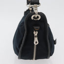 Chloe Shoulder Bag Canvas Black Silver Auth bs33468-5