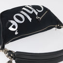 Chloe Shoulder Bag Canvas Black Silver Auth bs33468-6