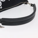 Chloe Shoulder Bag Canvas Black Silver Auth bs33468-7