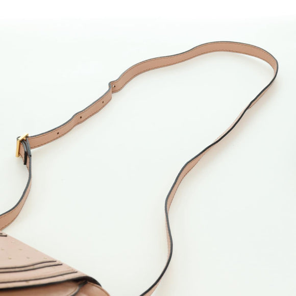 Chloe Marcie Shoulder Bag Leather Pink Gold Auth bs33470V