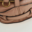 Chloe Marcie Shoulder Bag Leather Pink Gold Auth bs33470V-16