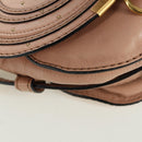 Chloe Marcie Shoulder Bag Leather Pink Gold Auth bs33470V-17