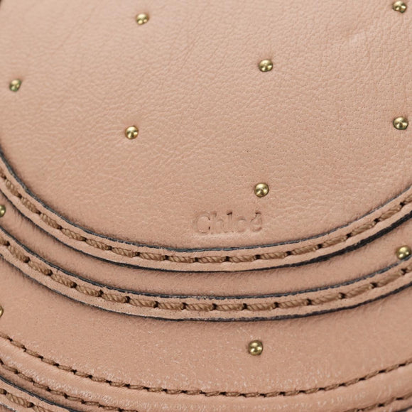 Chloe Marcie Shoulder Bag Leather Pink Gold Auth bs33470V