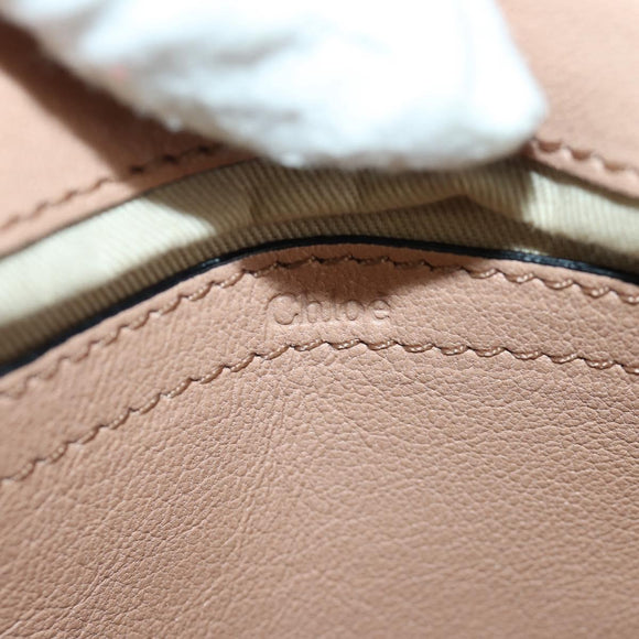 Chloe Marcie Shoulder Bag Leather Pink Gold Auth bs33470V