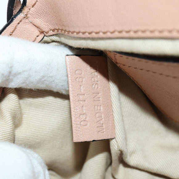 Chloe Marcie Shoulder Bag Leather Pink Gold Auth bs33470V