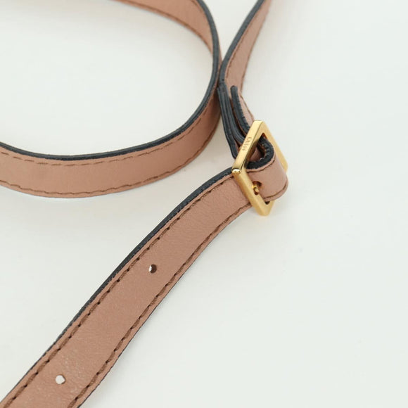 Chloe Marcie Shoulder Bag Leather Pink Gold Auth bs33470V