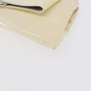 Salvatore Ferragamo Shoulder Bag Patent leather Cream Silver Auth bs33471-16