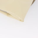 Salvatore Ferragamo Shoulder Bag Patent leather Cream Silver Auth bs33471-17