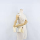 Salvatore Ferragamo Shoulder Bag Patent leather Cream Silver Auth bs33471-22