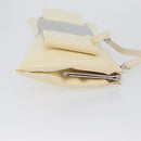Salvatore Ferragamo Shoulder Bag Patent leather Cream Silver Auth bs33471-3