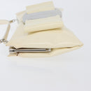 Salvatore Ferragamo Shoulder Bag Patent leather Cream Silver Auth bs33471-4