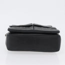 CHANEL Choco Bar Chain Shoulder Bag Lamb Skin Black Silver CC Auth bs33473-5