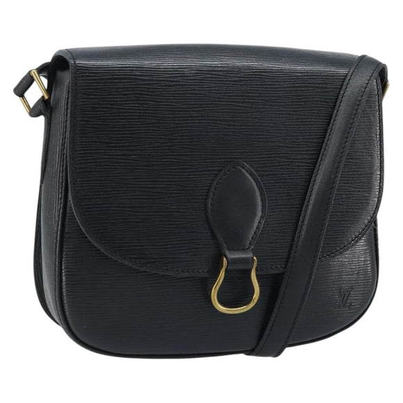 LOUIS VUITTON Epi Saint Cloud GM Shoulder Bag Black Noir M52192 LV Auth bs33474