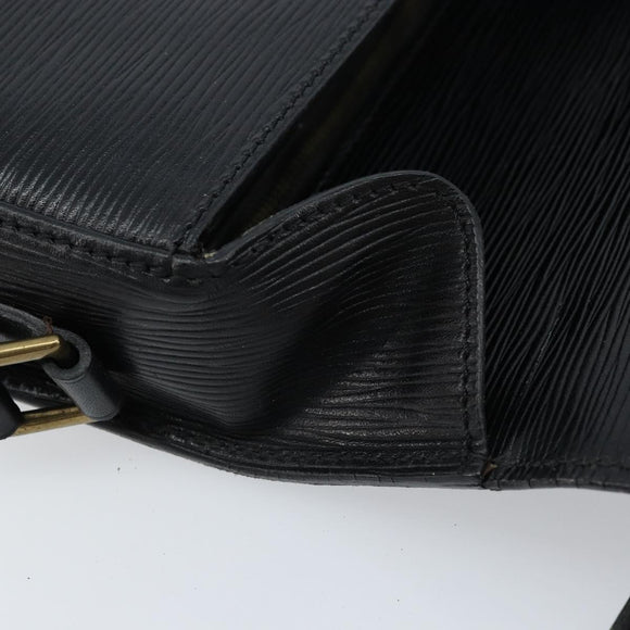 LOUIS VUITTON Epi Saint Cloud GM Shoulder Bag Black Noir M52192 LV Auth bs33474